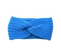 Fascia for capelli incrociata invernale larga for maglieria for donna, fascia for, elastica for turbante for yoga, tinta unita per capelli da donna(Style 2 blue)