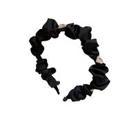 Fascia for capelli Super Flash Love Diamond Satin Hairpin for donna - Elegante design con piega dell'intestino crasso(black)