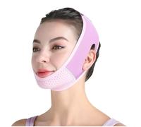 Fascia for il viso leggera a forma di V, confortevole, dimagrante notturno, regolabile, supporto tonificante invisibile per il lifting facciale(PURPLE)