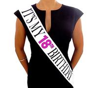 Fascia Glitter Bianca “Its My 18th Birthday” - Decorazioni, Idee, Regali di Compleanno - Compleanno Divertente