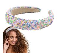 Fascia imbottita alla moda, ampia fascia imbottita per capelli, fascia imbottita con bellissime paillettes | Elegante accessorio da sposa da donna per la festa della mamma, le vacanze