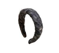 Fascia in lana for un elevato comfort cranico | Accessori for capelli con bordo largo for il lavaggio del viso e fermagli for capelli(Blackgray)