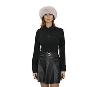 Fascia in pelliccia di volpe rosa paraorecchie o scaldacollo con elastico