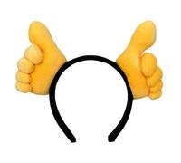Fascia in peluche con gesto divertente per dare il pollice in su a mano cuore felpato ornamento da festa abito cosplay
