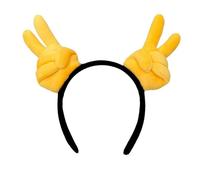 Fascia in peluche con gesto divertente per dare il pollice in su a mano cuore felpato ornamento da festa abito cosplay