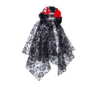 Fascia in velo per look Halloween, Skull with black and
