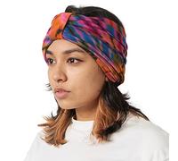 - Fascia invernale Tie-Dye-Hippie Fashion-Elastic Head Wrap Cover-60' s '70' s Retro Bandana-Psichedelico Flower Pattern