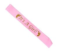 Fascia It’s a Girl Sciarpa per Futura Mamma Fascia Futura Mama Sciarpa Mum to Be per Baby Shower Festa (Rosa)