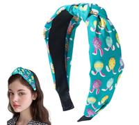 Fascia larga annodata, fasce larghe da donna,Decorazioni per fasce per capelli stampate pasquali da donna - Elegante e carina fascia pasquale primaverile per vacanze, appuntamenti, viaggi, balli, fest