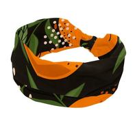 Fascia larga arancione, fascia per capelli da donna, annodata attorcigliata, per yoga, allenamento, morbida fascia elastica, accessori per capelli alla moda