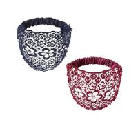 Fascia larga con perline e fiori di prugna, fascia in pizzo con perle, fascia per capelli bohémien, accessori per capelli alla moda, comoda e traspirante, per tutte le forme della testa