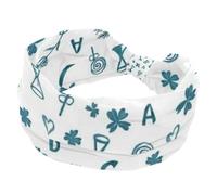 Fascia larga da donna a clessidra ABC elastica turbante fascia per capelli antiscivolo, fasce per capelli per allenamento del sudore, accessori per capelli alla moda