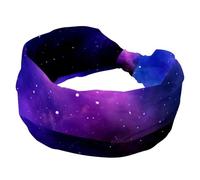 Fascia larga da donna antiscivolo, con stelle astratte e nebulosa per allenamento, fascia elastica per capelli per yoga, fascia annodata per ragazze e donne