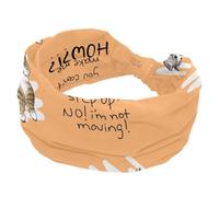 Fascia larga da donna antiscivolo, non si muove con gatto, arancione, fascia elastica per capelli, per yoga, yoga, fascia annodata per ragazze e donne