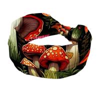 Fascia larga da donna, elastica e morbida, assorbe il sudore, fascia per capelli sportiva a fungo, accessorio per capelli alla moda