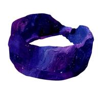 Fascia larga da donna, elastica, spessa, a turbante, antiscivolo, accessori per allenamento, cura della pelle, uso quotidiano, arte mistica viola galassia