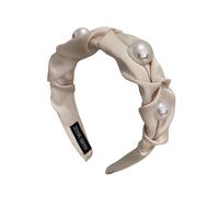 Fascia larga e soffice con perle retrò for donna - Accessori for capelli alla moda(Beige)