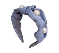 Fascia larga e soffice con perle retrò for donna - Accessori for capelli alla moda(Blue)