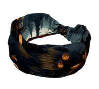 Fascia larga elastica da donna, fascia per capelli annodata, per Halloween, castello, vintage, per uso quotidiano, yoga, allenamento