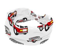 Fascia larga morbida per donne e ragazze, fascia elastica bianca con nodo a forma di autopompa dei pompieri, fascia per capelli sportiva alla moda per allenamento, yoga, palestra, corsa