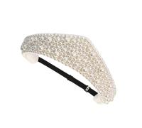 Fascia larga per capelli alla moda con perle barocche dal design scintillante, accessorio per acconciature per abiti e abiti tradizionali con perle
