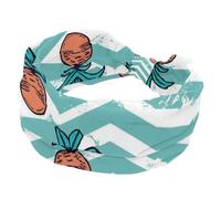 Fascia larga per capelli con ananas, per donne e ragazze, turbante incrociato annodato, fascia per capelli antiscivolo per allenamento, yoga, corsa