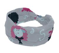 Fascia larga per capelli da donna, con motivo di pecore in stile cartone animato, con nodo attorcigliato, per yoga, allenamento, morbida fascia elastica, accessori per capelli alla moda