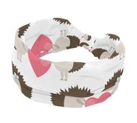 Fascia larga per capelli da donna, con motivo riccio e amore, fascia elastica antiscivolo, annodata, per sport, allenamento, accessori per capelli
