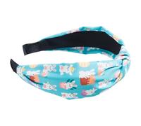 Fascia larga per capelli pasquale, con stampa di uova di Pasqua, design annodato, accessorio per acconciature per matrimoni, vacanze, appuntamenti, viaggi, balli, feste