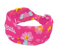 Fascia larga per capelli rosa gialla con fiori piccola principessa per donne fasce elastiche per capelli antiscivolo fascia per capelli turbante per allenamento yoga sport corsa