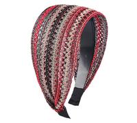 Fascia larga per vestirsi, cuciture creative, fascia vintage a tesa larga, colore rosso