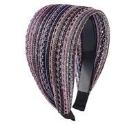 Fascia larga per vestirsi, cuciture creative, fascia vintage a tesa larga, viola