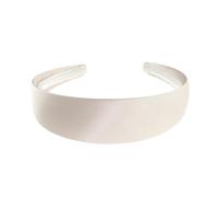 Fascia larga piatta molto resistente, 4 cm, semplice, in raso, per modisteria, fai da te, modisteria, accessorio per capelli lungo e spesso, accessorio per capelli da donna (color carne chiaro)