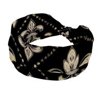 Fascia larga vintage con motivo astratto iride, fascia morbida per donne, fasce per capelli antiscivolo per yoga, fitness, viaggi, palestra, accessori per capelli