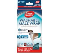Fascia lavabile e riutilizzabile Simple Solution per cani maschi, M | Super assorbente, anti-perdite, regolabile, vestibilità comoda per incontinenza e marcature.