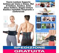 Fascia Lombare Supporto Schiena x Uomo e Donna,Mal di Schiena,Sciatica, Ernia