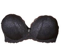 FASCIA LORMAR DOUBLE EXTRA PIZZO OFFERTA BALCONCINO SUPER PUSH UP VARIE TG E COL (3, NERO)