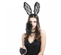 Fascia lunga in pizzo BunnyGirl Nightclub fascia per feste costume scenico puntelli gioco di ruolo femminile Cosplay copricapo accessorio per capelli alla moda