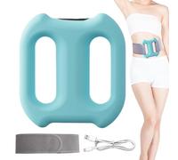 Fascia Massage Ring, Deep Tissue Massager Tool, 5-Speed Cordless Fascia Release Roller, Adjustable Belt Included, Muscle Soothing Design, for Legs, Thighs, Belly, Runners, 14x13.5x4cm Purple Pink Blue