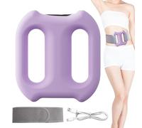 Fascia Massage Ring, Deep Tissue Massager Tool, 5-Speed Cordless Fascia Release Roller, Adjustable Belt Included, Muscle Soothing Design, for Legs, Thighs, Belly, Runners, 14x13.5x4cm Purple Pink Blue
