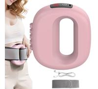 Fascia Massage Tool, Electric Back Massager with Belt, 6.18×5.16×1.69 Inches Abs Device, Fitness Recovery Stomach for Abdomen Neck Back Legs Relaxation Wellness, Pink