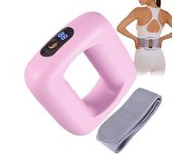 Fascia Massager - Cordless Rechargeable Abdominal Shaping Ring | Electric Abdominal Massager | 2 Modes 5 Speeds, 13.2x12.2cm, With Adjustable Waist Belt, For Home Office Fitness Yoga Neck Shoulder Bac