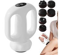 Fascia massaggiante - Roller muscolare, 9 velocità regolabili, accessorio per terapia con 6 teste di massaggio, soluzione benessere per routine di pancia, spalla, coscia, gamba, schiena e mulinello