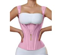 Fascia Modellante per La Vita da Donna con Corsetto A Clessidra Sottoseno, Controllo Addominale, Cintura Sportiva(Pink,XX-Large)