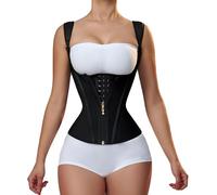 Fascia Modellante per La Vita da Donna con Corsetto A Clessidra Sottoseno, Controllo Addominale, Cintura Sportiva(Black,Medium)