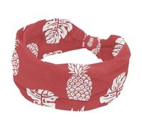 Fascia morbida e larga con foglie di ananas, per donne e ragazze, fascia elastica con nodo, fascia per capelli sportiva alla moda per allenamento, yoga, palestra, corsa
