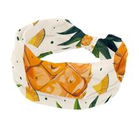 Fascia morbida e larga, per donne e ragazze, fascia elastica con ananas, fascia per capelli alla moda per yoga, allenamento, palestra, corsa