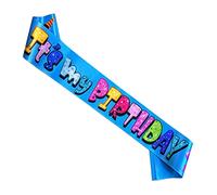 Fascia multicolore con scritta "It's My Birthday" per bambini, per ragazze e ragazzi, decorazioni per feste di compleanno e regali di compleanno per figlio e figlia