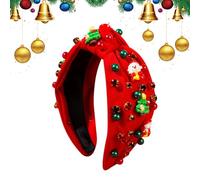 Fascia Natalizia Adulti,Diadema di Perle Alla ,Fascia per Capelli Natalizia Elegante - per Sposa Appassionati di Cosplay Raduno Familiare Festa in Ufficio Matrimonio Invernale Servizio in Chiesa