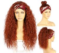 Fascia nera per le donne lunga nera naturale attaccatura dei capelli completa fatta a macchina Nessuno Anteriore Densità 130% 66 cm Sintetico Riccio quotidiano Glueless